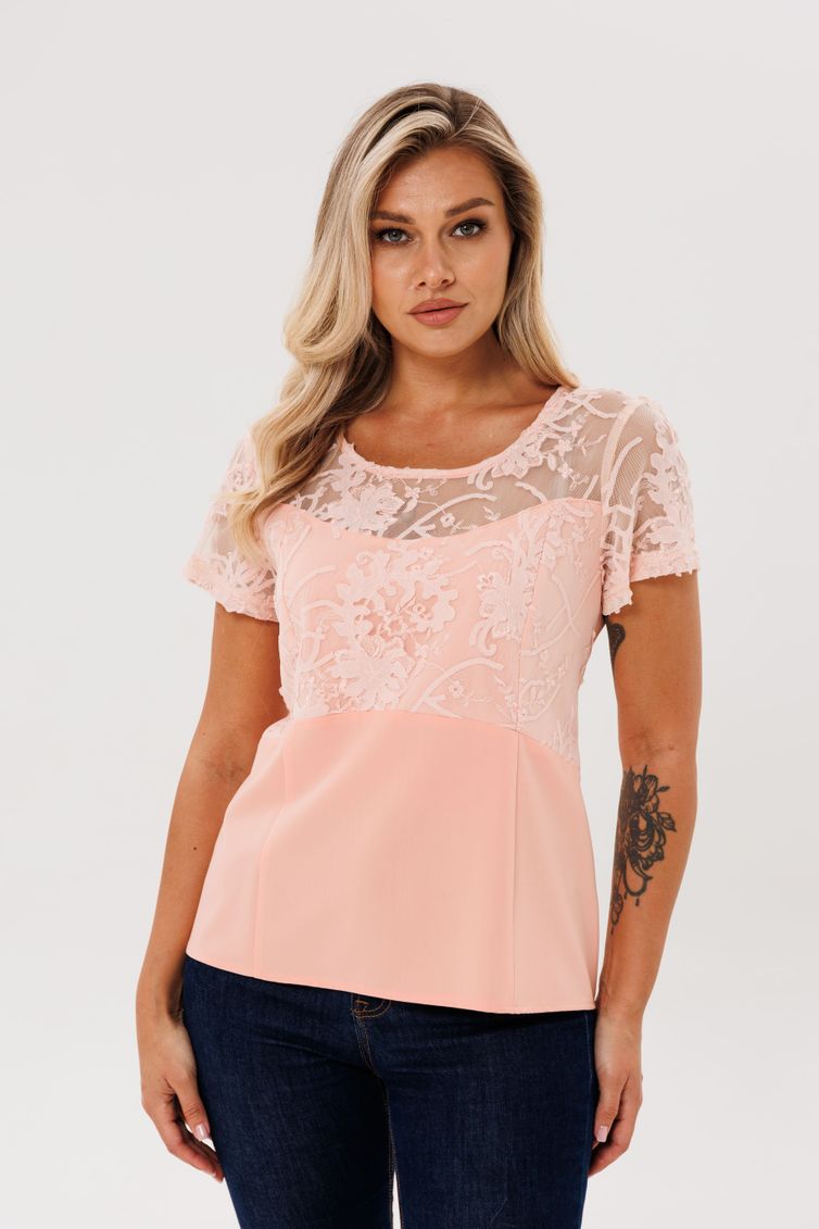 Блуза Anelli Laurel арт. 1653 персиковая дымка