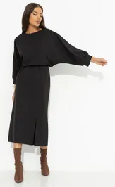Sukienka CHARUTTI Ty vxodish–moda zamiraet (chernoe)