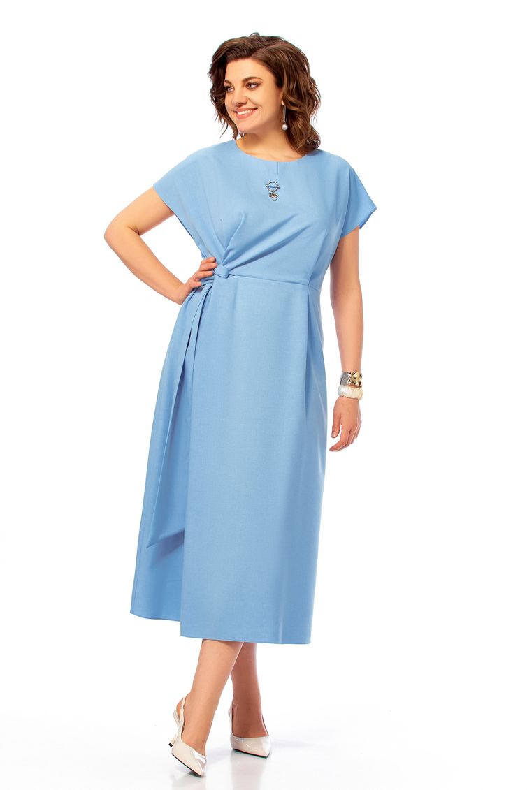 Платье Ольга Стиль арт. С1019 голубой