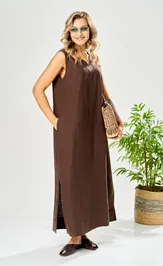 Платье Ava fashion М-210 коричневый
