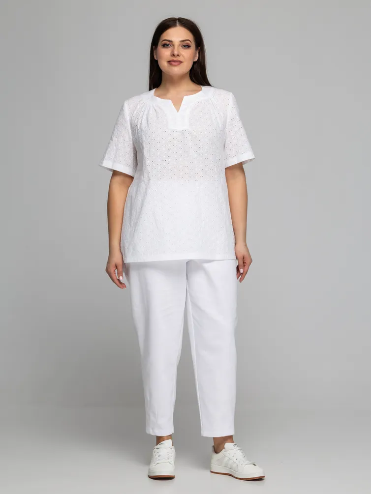 Blouse Avila #0858 chistyj belyj