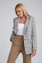 Zestaw Vilena-fashion #733 seraya kletka+bezhevyj