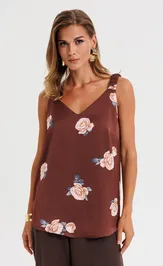 Do Góry GIZART 15328 kapuchino+print cvety