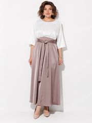 Платье Anastasia MAK арт. 1229 жемчужный+капучино