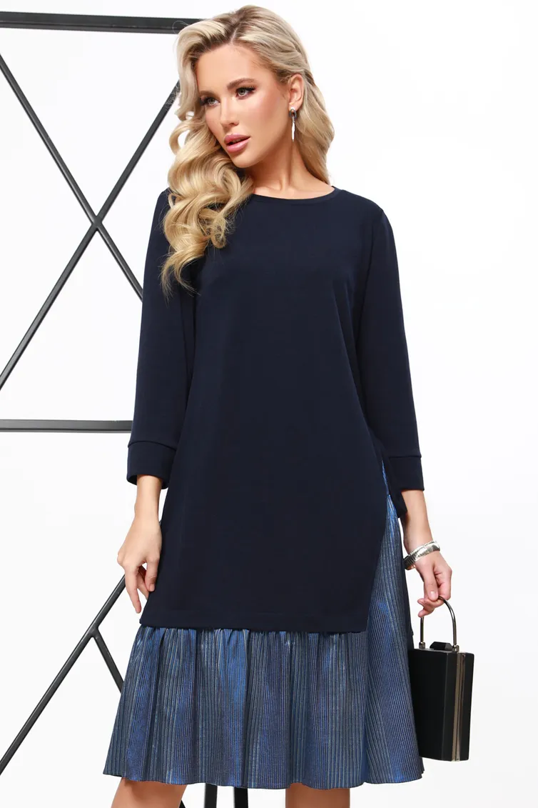 Sukienka DS Trend #P-4293-0532 (trikotazhnoe temno-sinee)
