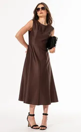Sukienka SILVERSPICE S-5648 shokolad