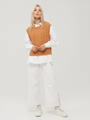Swetry, kardigany, żakiety Newvay #BY222-14055 karamel