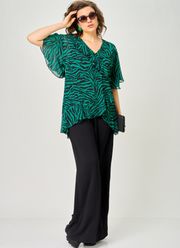 Блузка EVA GRANT арт. 0198-1 изумруд