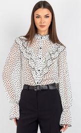 Blouse VIZAVI 744.1 cherno-belyj gorox