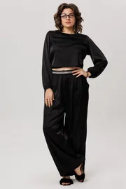 Trousers Anelli Laurel #1734 blestyashhij chernyj