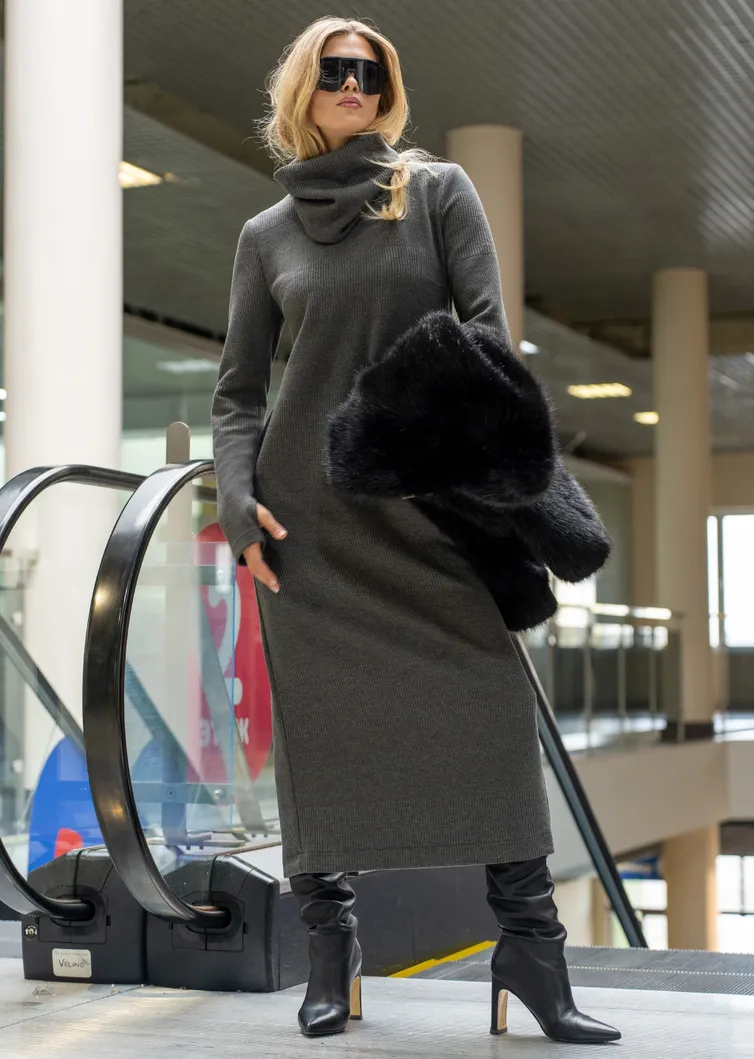 Sukienka SILVERSPICE #S-5427 seroe