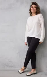 Брюки BegiModa 6078 чёрный баклажан