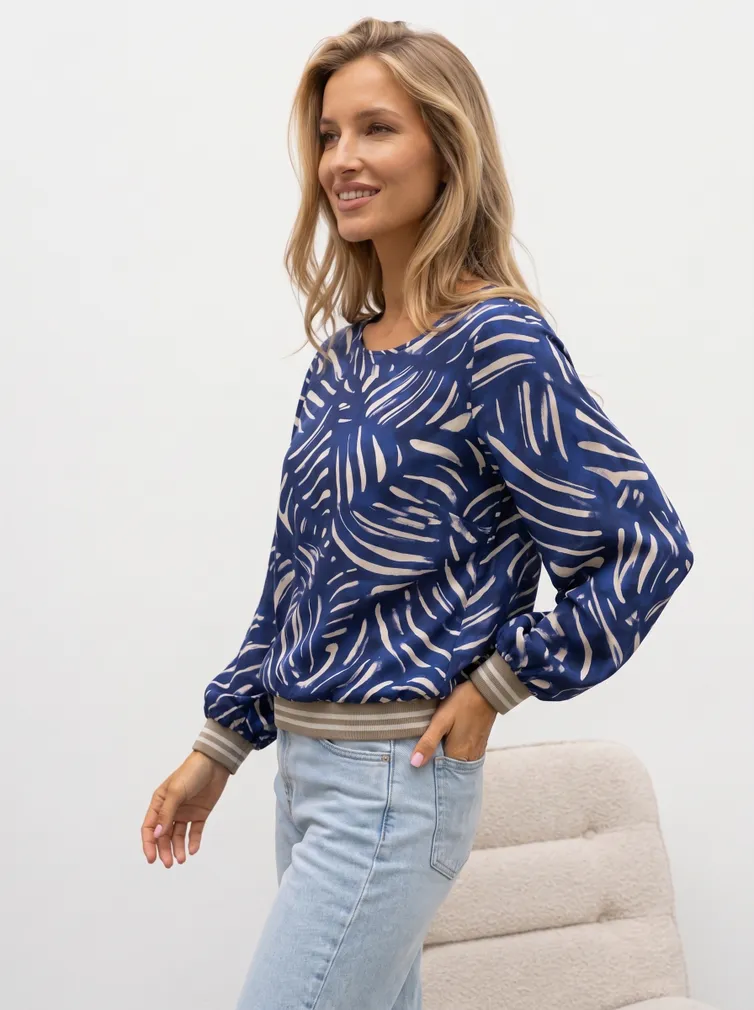 Blouse nika.pl #0204201 Emi-42 sinij zebra