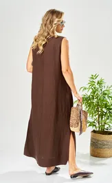 Платье Ava fashion М-210 коричневый