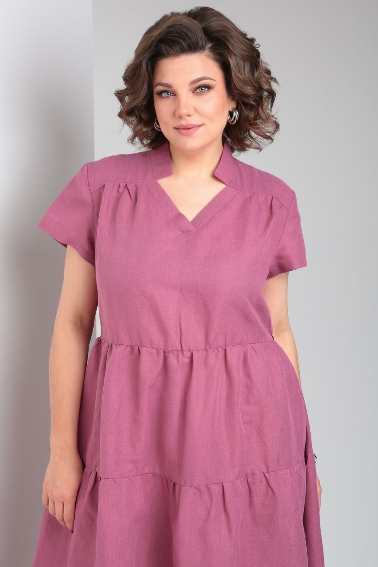 Dress Celentano #5028.1 len malinovyj