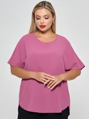 Bluzka DORA plus #0250-1 antichnaya roza