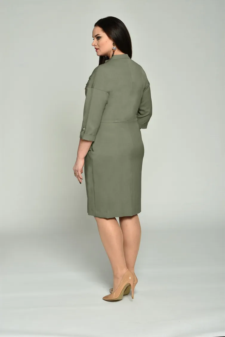 Платье Lady Style Classic арт. 1623 хаки