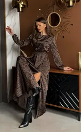 Sukienka Pavlova 178 shokoladnyj leopard