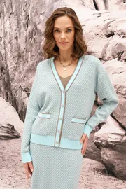 Кардиган Barbara Geratti арт. С4754BG лазурный/кора