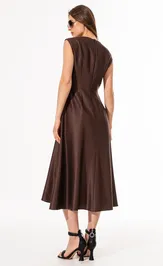 Sukienka SILVERSPICE S-5648 shokolad