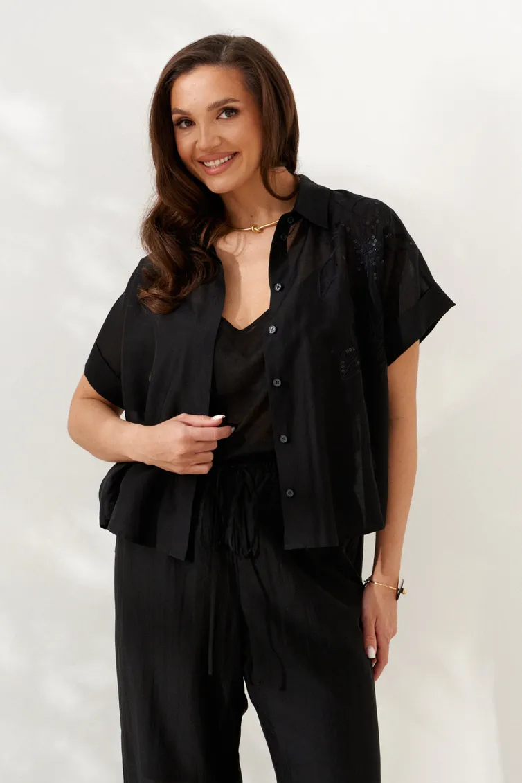 Bluzka Alta Moda #1090-1 chernyj