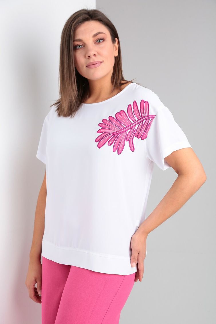 Комплект Vilena-fashion арт. 813 белый+фуксия