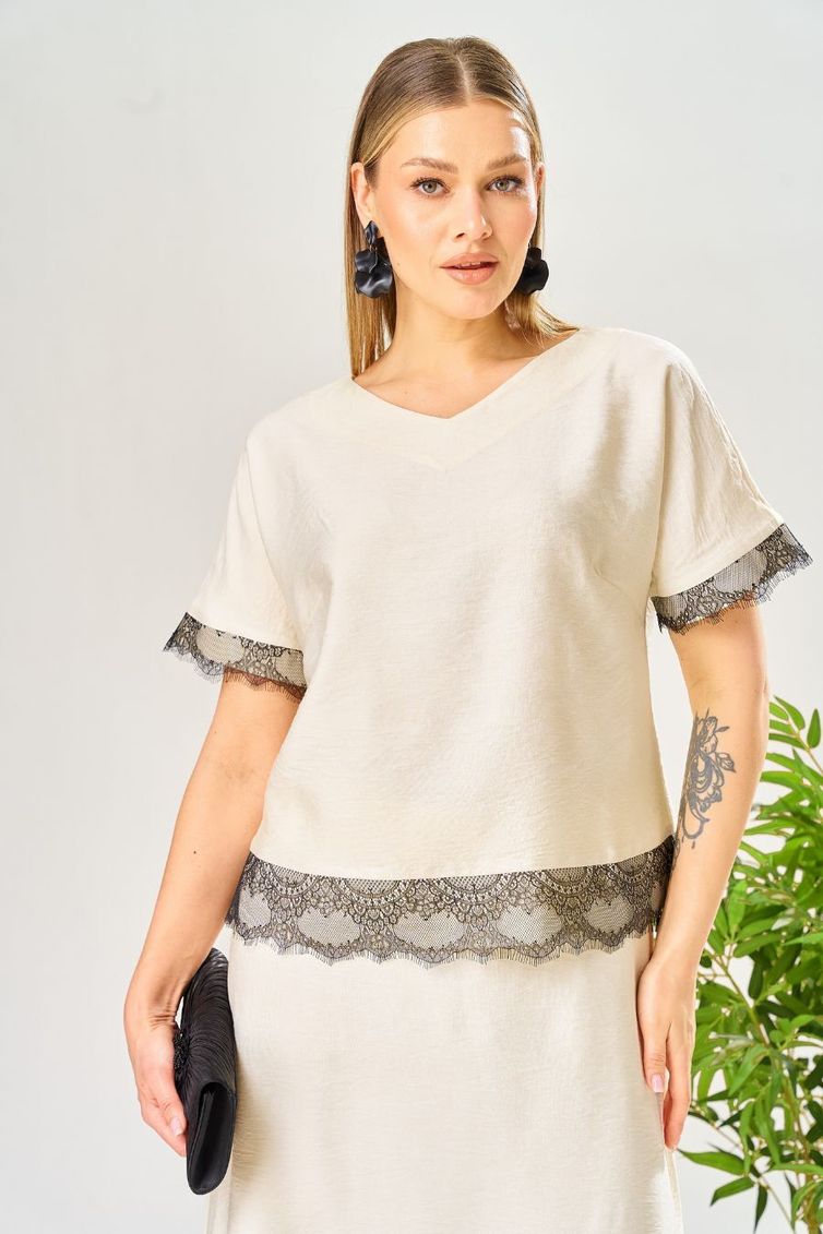 Костюм Ava fashion арт. М-196 молочный-шампанское