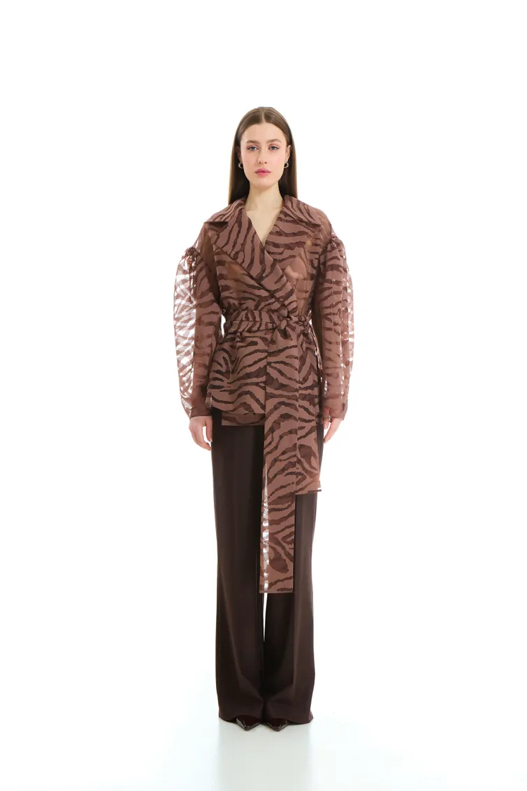 Cardigan Elema #1K-2557 korichnevyj print 170