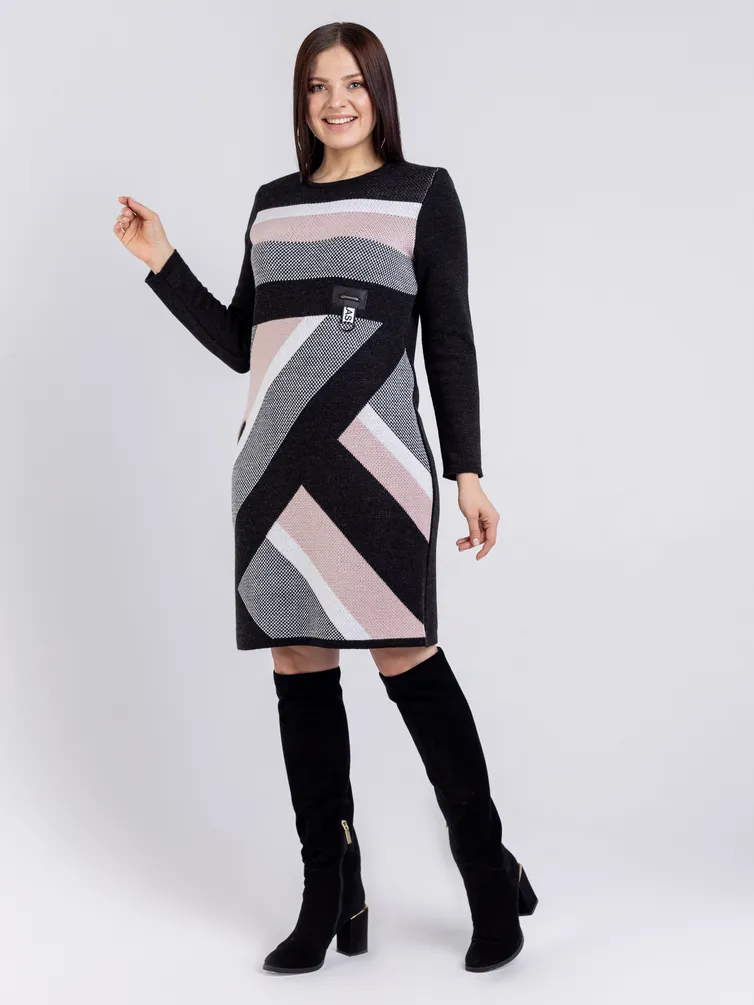 Dress BONADI #1346 antracit-pudra