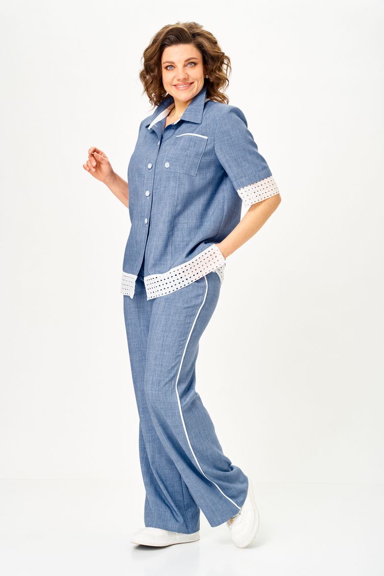 Костюм Vilena-fashion арт. 1156 голубой