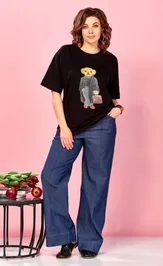 Футболка Ava fashion М-176 черный