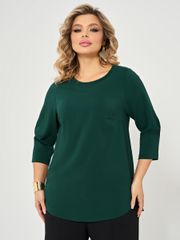 Блуза DORA plus арт. 0220-2 темно-зеленый
