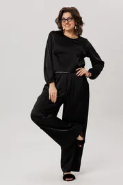 Trousers Anelli Laurel #1734 blestyashhij chernyj