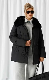 Coat Beautiful & Free 1018 chernyj