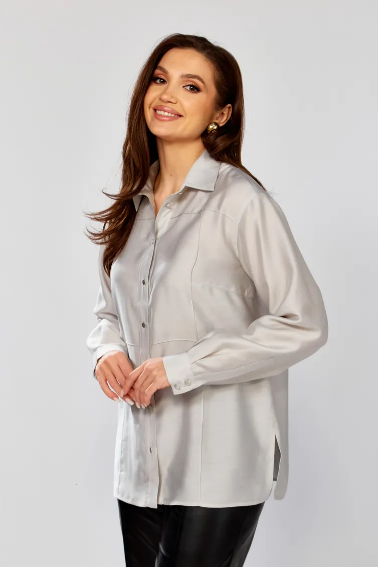 Blouse MALI #625-088 seryj