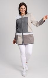 Кардиган BONADI 1933 серый-капучино