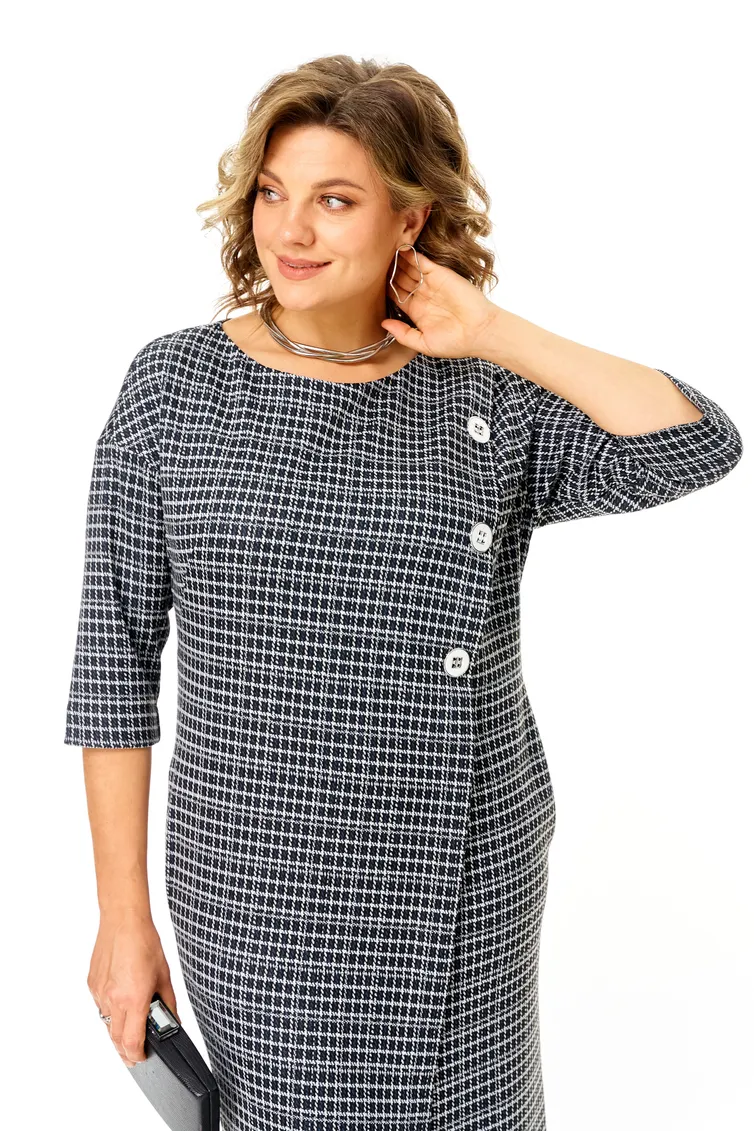 Sukienka Michel Chic #2190/1 fakturnaya kletka