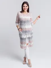 Sweter BONADI #1285 pudra-seryj