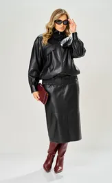 Kurtka Ava fashion M-230 chernyj