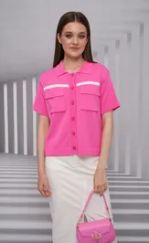 Жакет Barbara Geratti С4418BG фуксия/белый