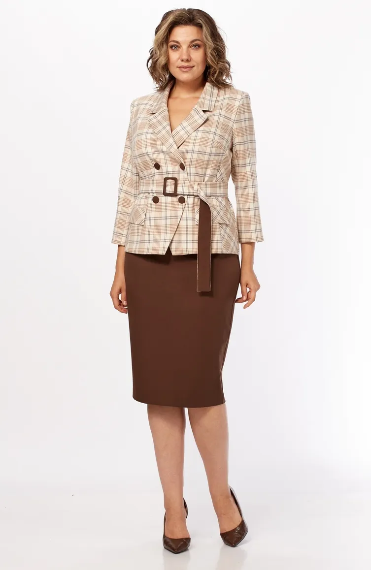 Garnitur Milora #1146/1 shokolad +kletka
