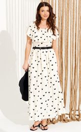 Платье Elletto Life 11137 молочно-черный