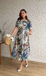 Sukienka Dilana Vip 2141 cvetochnyj print