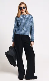 Sweter MilMil 1171 sinyaya poloska