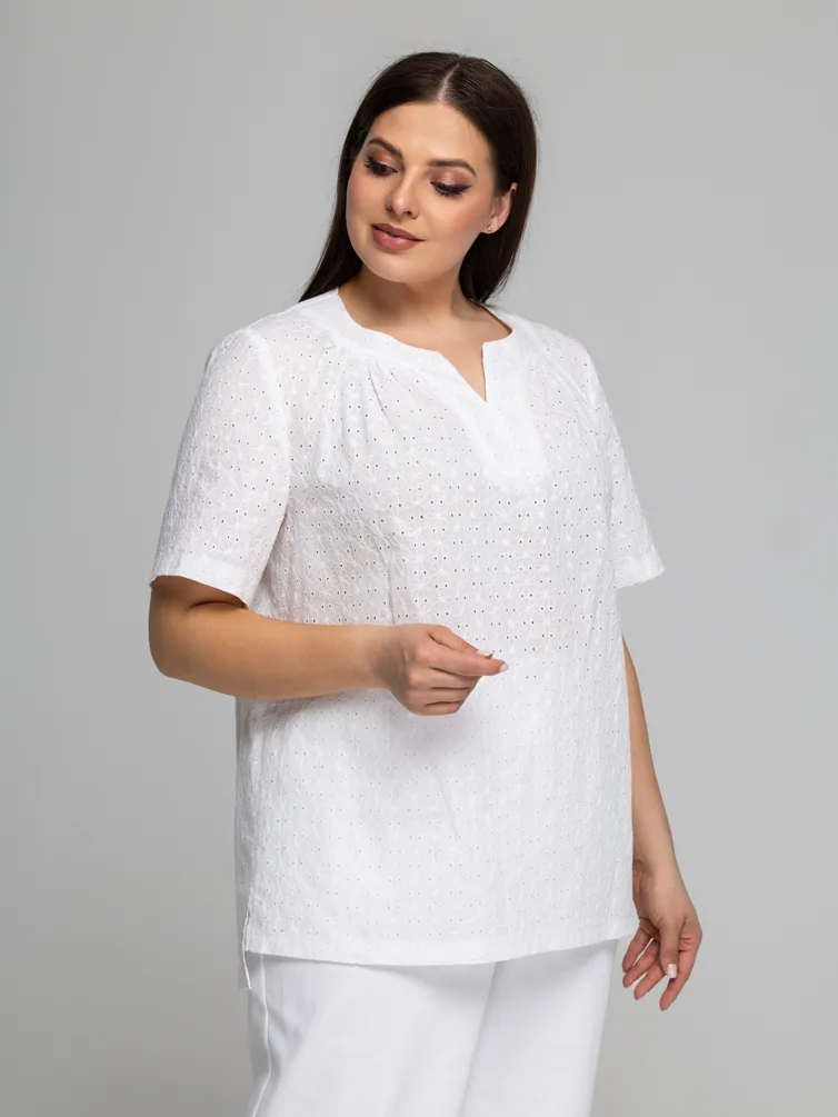Blouse Avila #0858 chistyj belyj
