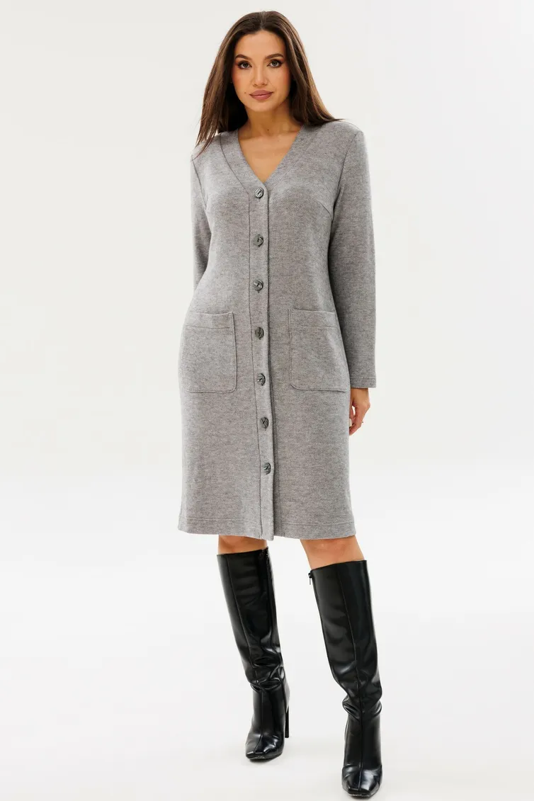Dress Ma Cherie #4071 seryj melanzh