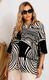 Blouse Anastasia 1259 bezhevo-chernyj