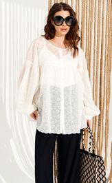 Блузка Elletto Life 13997 сливочный