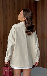 Рубашка PRATA wear S022 молочный