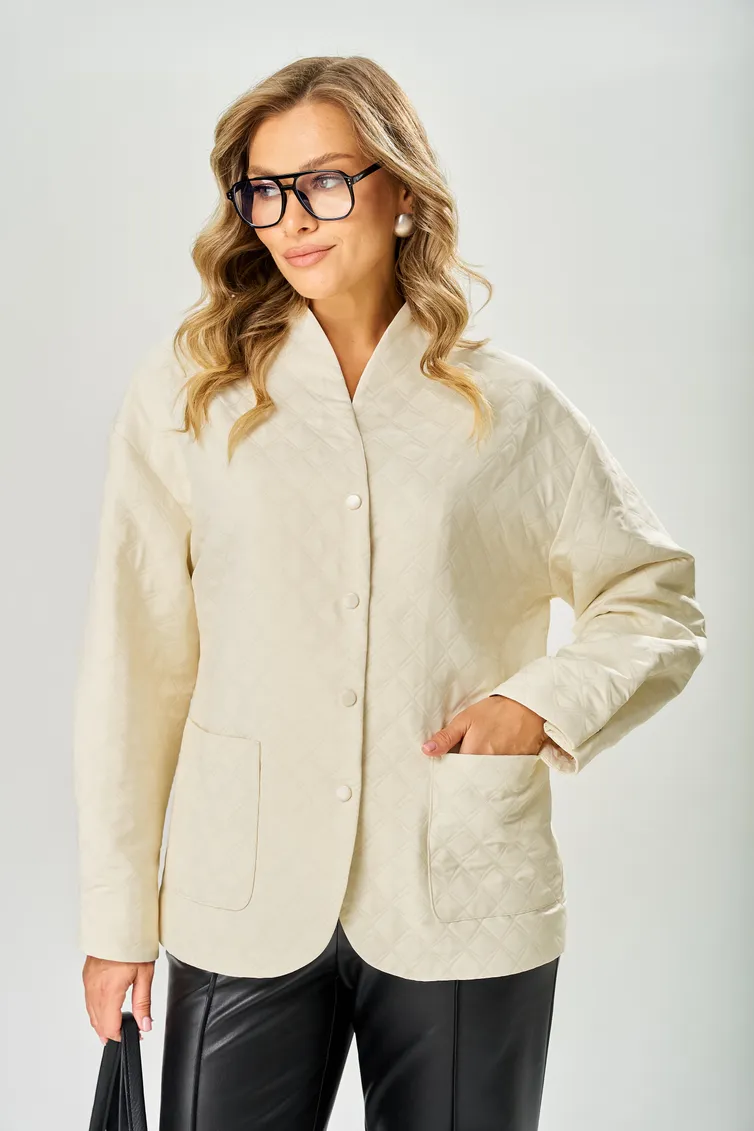 Kurtka Ava fashion #M-227 molochnyj
